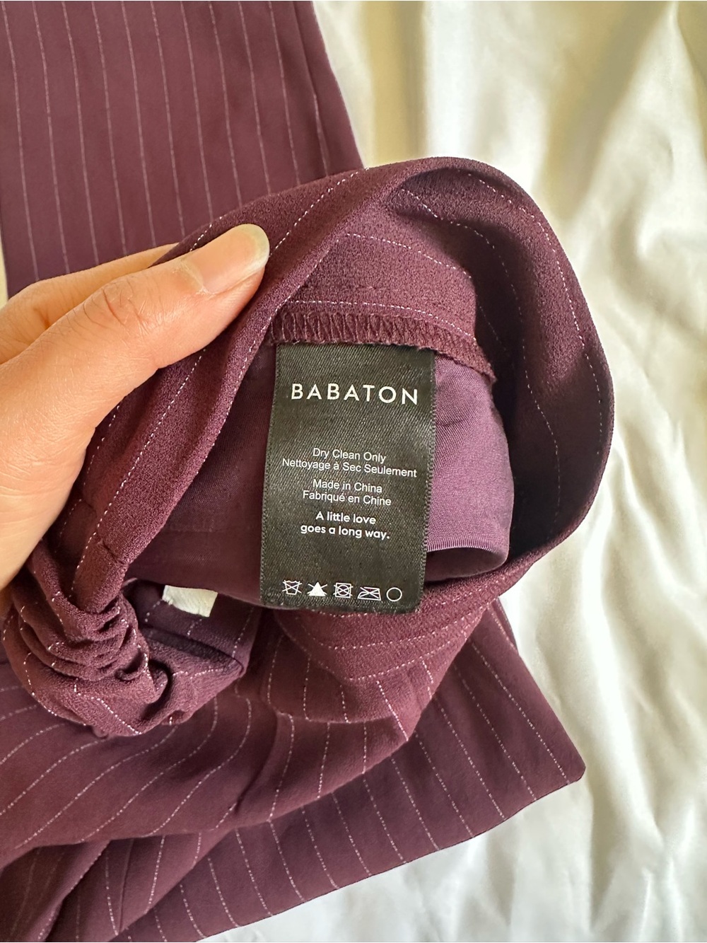 Aritzia Babaton Conan - Maroon Striped Dress Pants - Size 4 - Picture 5 of 6